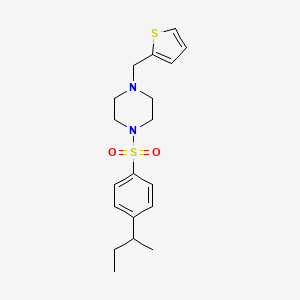 molecular formula C19H26N2O2S2 B4780319 1-[(4-sec-butylphenyl)sulfonyl]-4-(2-thienylmethyl)piperazine 