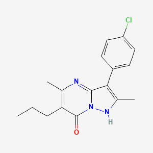 3-(4-CHLOROPHENYL)-2,5-DIMETHYL-6-PROPYL-4H,7H-PYRAZOLO[1,5-A]PYRIMIDIN-7-ONE