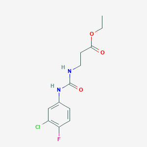 molecular formula C12H14ClFN2O3 B4780353 ethyl N-{[(3-chloro-4-fluorophenyl)amino]carbonyl}-beta-alaninate 