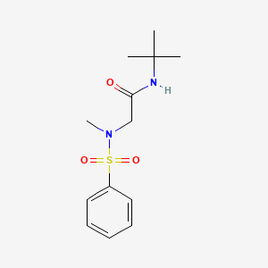 molecular formula C13H20N2O3S B4780358 N~1~-(tert-butyl)-N~2~-methyl-N~2~-(phenylsulfonyl)glycinamide 