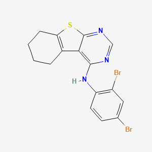 molecular formula C16H13Br2N3S B4780413 N-(2,4-dibromophenyl)-5,6,7,8-tetrahydro[1]benzothieno[2,3-d]pyrimidin-4-amine 