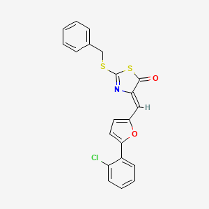 molecular formula C21H14ClNO2S2 B4780417 2-(benzylthio)-4-{[5-(2-chlorophenyl)-2-furyl]methylene}-1,3-thiazol-5(4H)-one 