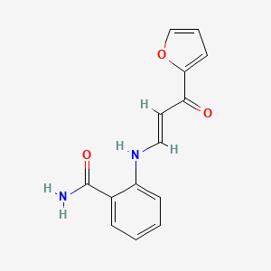 molecular formula C14H12N2O3 B4780420 2-{[3-(2-furyl)-3-oxo-1-propen-1-yl]amino}benzamide 