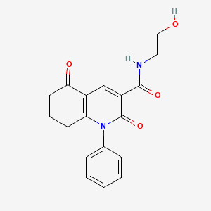 N-(2-hydroxyethyl)-2,5-dioxo-1-phenyl-1,2,5,6,7,8-hexahydro-3-quinolinecarboxamide