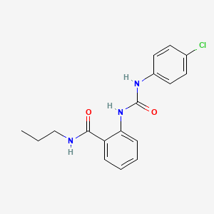 molecular formula C17H18ClN3O2 B4780450 2-{[(4-CHLOROANILINO)CARBONYL]AMINO}-N-PROPYLBENZAMIDE 