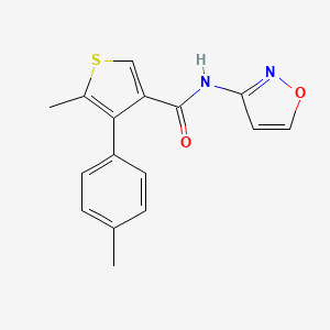molecular formula C16H14N2O2S B4780457 N-3-isoxazolyl-5-methyl-4-(4-methylphenyl)-3-thiophenecarboxamide 