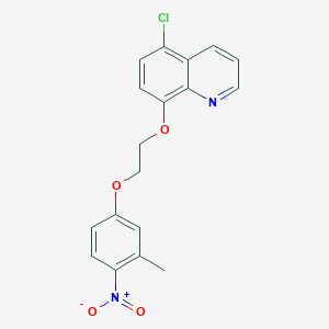 molecular formula C18H15ClN2O4 B4780462 5-chloro-8-[2-(3-methyl-4-nitrophenoxy)ethoxy]quinoline 