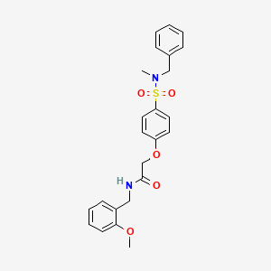 molecular formula C24H26N2O5S B4780485 2-(4-{[benzyl(methyl)amino]sulfonyl}phenoxy)-N-(2-methoxybenzyl)acetamide 