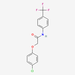 molecular formula C15H11ClF3NO2 B4780510 2-(4-chlorophenoxy)-N-[4-(trifluoromethyl)phenyl]acetamide 