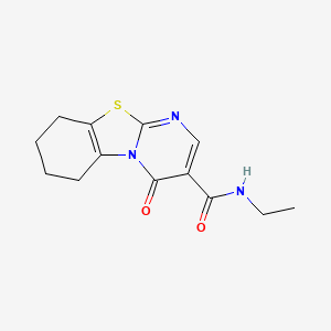 molecular formula C13H15N3O2S B4780547 N-ethyl-4-oxo-6,7,8,9-tetrahydro-4H-pyrimido[2,1-b][1,3]benzothiazole-3-carboxamide 