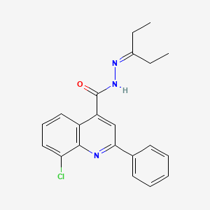 molecular formula C21H20ClN3O B4780561 8-chloro-N'-(1-ethylpropylidene)-2-phenyl-4-quinolinecarbohydrazide 