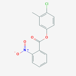 molecular formula C14H10ClNO4 B4780569 4-chloro-3-methylphenyl 2-nitrobenzoate 