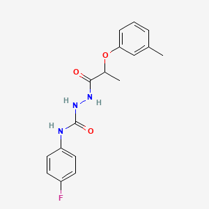 N-(4-fluorophenyl)-2-[2-(3-methylphenoxy)propanoyl]hydrazinecarboxamide