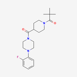 1-{4-[4-(2-FLUOROPHENYL)PIPERAZINE-1-CARBONYL]PIPERIDIN-1-YL}-2,2-DIMETHYLPROPAN-1-ONE