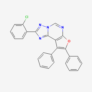 molecular formula C25H15ClN4O B4780585 2-(2-chlorophenyl)-8,9-diphenylfuro[3,2-e][1,2,4]triazolo[1,5-c]pyrimidine 