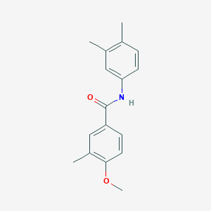 molecular formula C17H19NO2 B4780590 N-(3,4-dimethylphenyl)-4-methoxy-3-methylbenzamide 