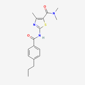 N,N,4-TRIMETHYL-2-(4-PROPYLBENZAMIDO)-1,3-THIAZOLE-5-CARBOXAMIDE