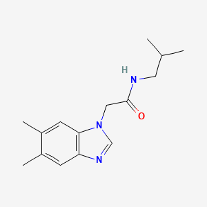 2-(5,6-DIMETHYL-1H-1,3-BENZODIAZOL-1-YL)-N-(2-METHYLPROPYL)ACETAMIDE