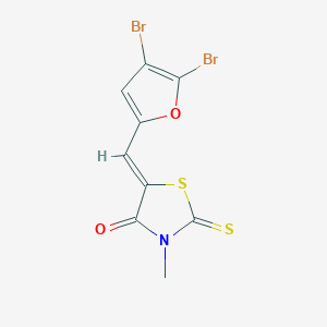 (5Z)-5-[(4,5-dibromofuran-2-yl)methylidene]-3-methyl-2-sulfanylidene-1,3-thiazolidin-4-one