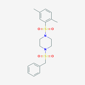 molecular formula C19H24N2O4S2 B4780644 1-(benzylsulfonyl)-4-[(2,5-dimethylphenyl)sulfonyl]piperazine 