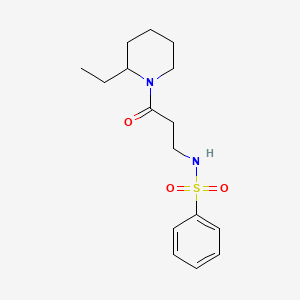 N-[3-(2-ethyl-1-piperidinyl)-3-oxopropyl]benzenesulfonamide