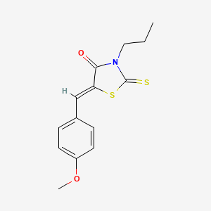 molecular formula C14H15NO2S2 B4780676 5-(4-methoxybenzylidene)-3-propyl-2-thioxo-1,3-thiazolidin-4-one 