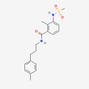 molecular formula C19H24N2O3S B4780690 2-methyl-N-[3-(4-methylphenyl)propyl]-3-[(methylsulfonyl)amino]benzamide 