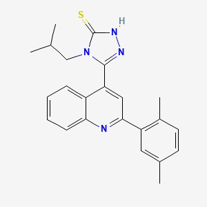 5-[2-(2,5-dimethylphenyl)-4-quinolinyl]-4-isobutyl-4H-1,2,4-triazole-3-thiol