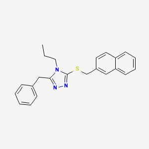 molecular formula C23H23N3S B4780709 3-benzyl-5-[(2-naphthylmethyl)thio]-4-propyl-4H-1,2,4-triazole 