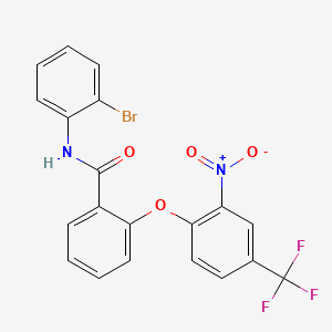 N-(2-bromophenyl)-2-[2-nitro-4-(trifluoromethyl)phenoxy]benzamide