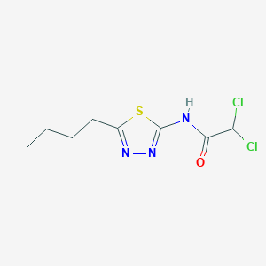 molecular formula C8H11Cl2N3OS B4780745 N-(5-butyl-1,3,4-thiadiazol-2-yl)-2,2-dichloroacetamide CAS No. 15777-45-4