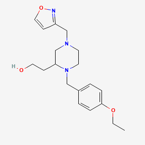 2-[1-(4-ethoxybenzyl)-4-(3-isoxazolylmethyl)-2-piperazinyl]ethanol