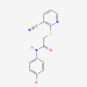 N-(4-bromophenyl)-2-[(3-cyano-2-pyridinyl)thio]acetamide