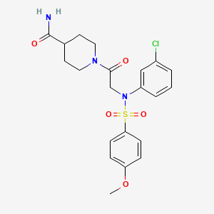 1-{N-(3-chlorophenyl)-N-[(4-methoxyphenyl)sulfonyl]glycyl}piperidine-4-carboxamide