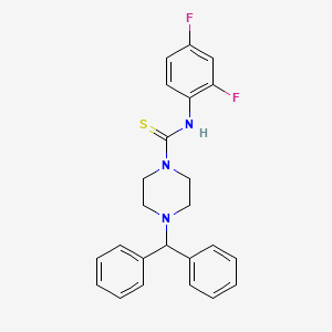 molecular formula C24H23F2N3S B4780781 N-(2,4-difluorophenyl)-4-(diphenylmethyl)-1-piperazinecarbothioamide 