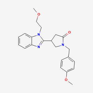 1-(4-methoxybenzyl)-4-[1-(2-methoxyethyl)-1H-benzimidazol-2-yl]-2-pyrrolidinone