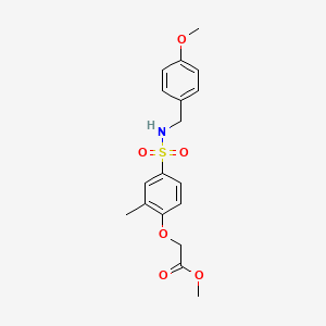 Methyl 2-[4-[(4-methoxyphenyl)methylsulfamoyl]-2-methylphenoxy]acetate