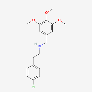 molecular formula C18H22ClNO3 B4780817 N-(4-CHLOROPHENETHYL)-N-(3,4,5-TRIMETHOXYBENZYL)AMINE 