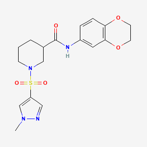 N~3~-(2,3-DIHYDRO-1,4-BENZODIOXIN-6-YL)-1-[(1-METHYL-1H-PYRAZOL-4-YL)SULFONYL]-3-PIPERIDINECARBOXAMIDE