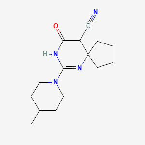 molecular formula C15H22N4O B4780867 7-(4-Methylpiperidin-1-yl)-9-oxo-6,8-diazaspiro[4.5]dec-7-ene-10-carbonitrile 