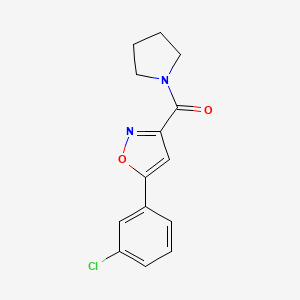 5-(3-chlorophenyl)-3-(1-pyrrolidinylcarbonyl)isoxazole