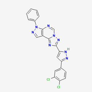 2-[5-(3,4-dichlorophenyl)-1H-pyrazol-3-yl]-7-phenyl-7H-pyrazolo[4,3-e][1,2,4]triazolo[1,5-c]pyrimidine