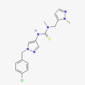 N'-[1-(4-chlorobenzyl)-1H-pyrazol-4-yl]-N-methyl-N-[(1-methyl-1H-pyrazol-5-yl)methyl]thiourea