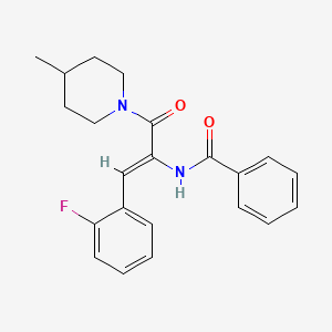 N-{2-(2-fluorophenyl)-1-[(4-methyl-1-piperidinyl)carbonyl]vinyl}benzamide