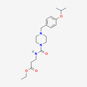 molecular formula C20H31N3O4 B4780918 ETHYL 3-({[4-(4-ISOPROPOXYBENZYL)PIPERAZINO]CARBONYL}AMINO)PROPANOATE 