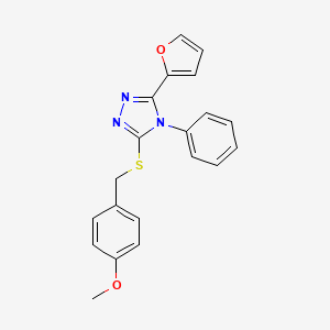 3-(2-furyl)-5-[(4-methoxybenzyl)thio]-4-phenyl-4H-1,2,4-triazole