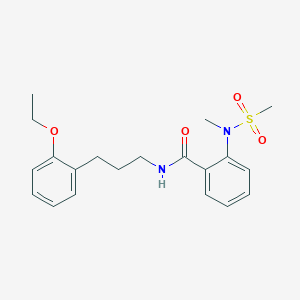 molecular formula C20H26N2O4S B4780955 N-[3-(2-ethoxyphenyl)propyl]-2-[methyl(methylsulfonyl)amino]benzamide 