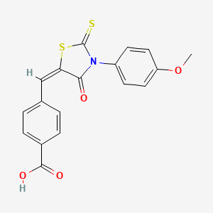 4-{[3-(4-methoxyphenyl)-4-oxo-2-thioxo-1,3-thiazolidin-5-ylidene]methyl}benzoic acid