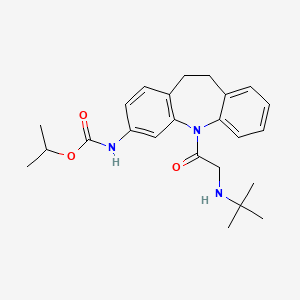 molecular formula C24H31N3O3 B4780980 isopropyl {5-[N-(tert-butyl)glycyl]-10,11-dihydro-5H-dibenzo[b,f]azepin-3-yl}carbamate 