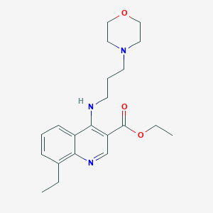 ethyl 8-ethyl-4-{[3-(4-morpholinyl)propyl]amino}-3-quinolinecarboxylate